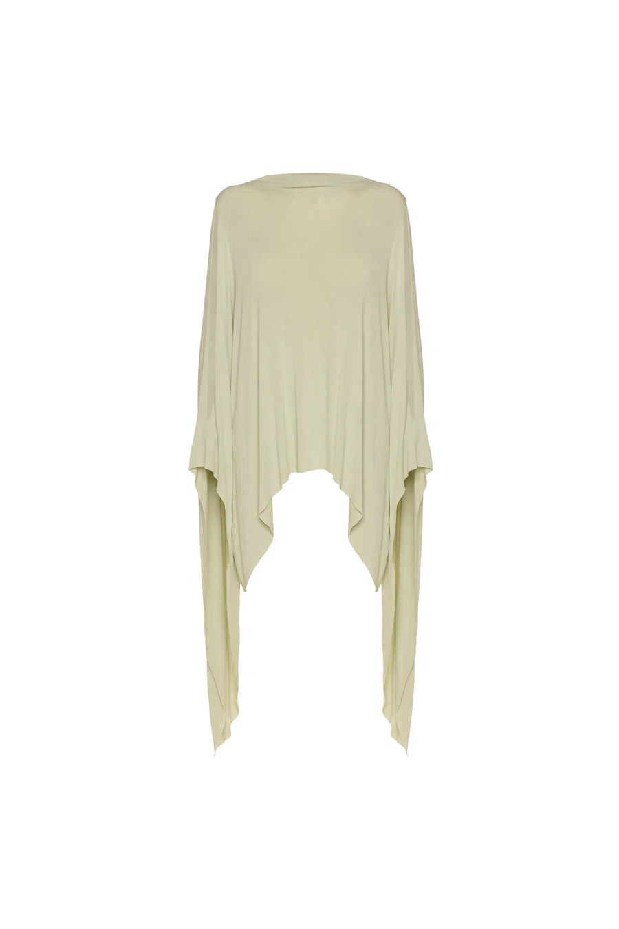 BLUSA AMPLA MANGA COM PONTA MALHA VERDE CLARA TIG