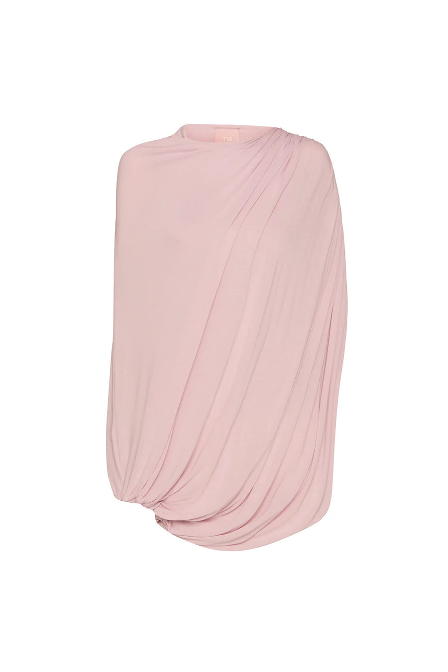 BLUSA CORPO DRAPEADO CAPA SOBREPOSTA MALHA ROSA TIG