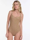 Maiô Celina Lurex camelo Triya