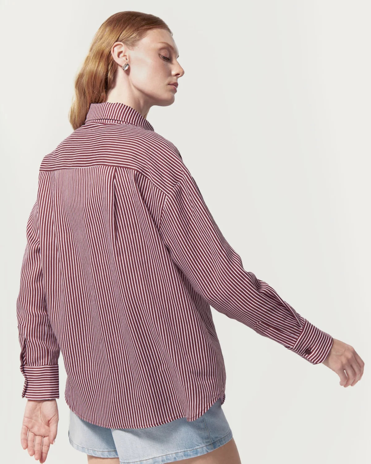 Camisa Linho Fresh Linen Cherry Stripes Camys