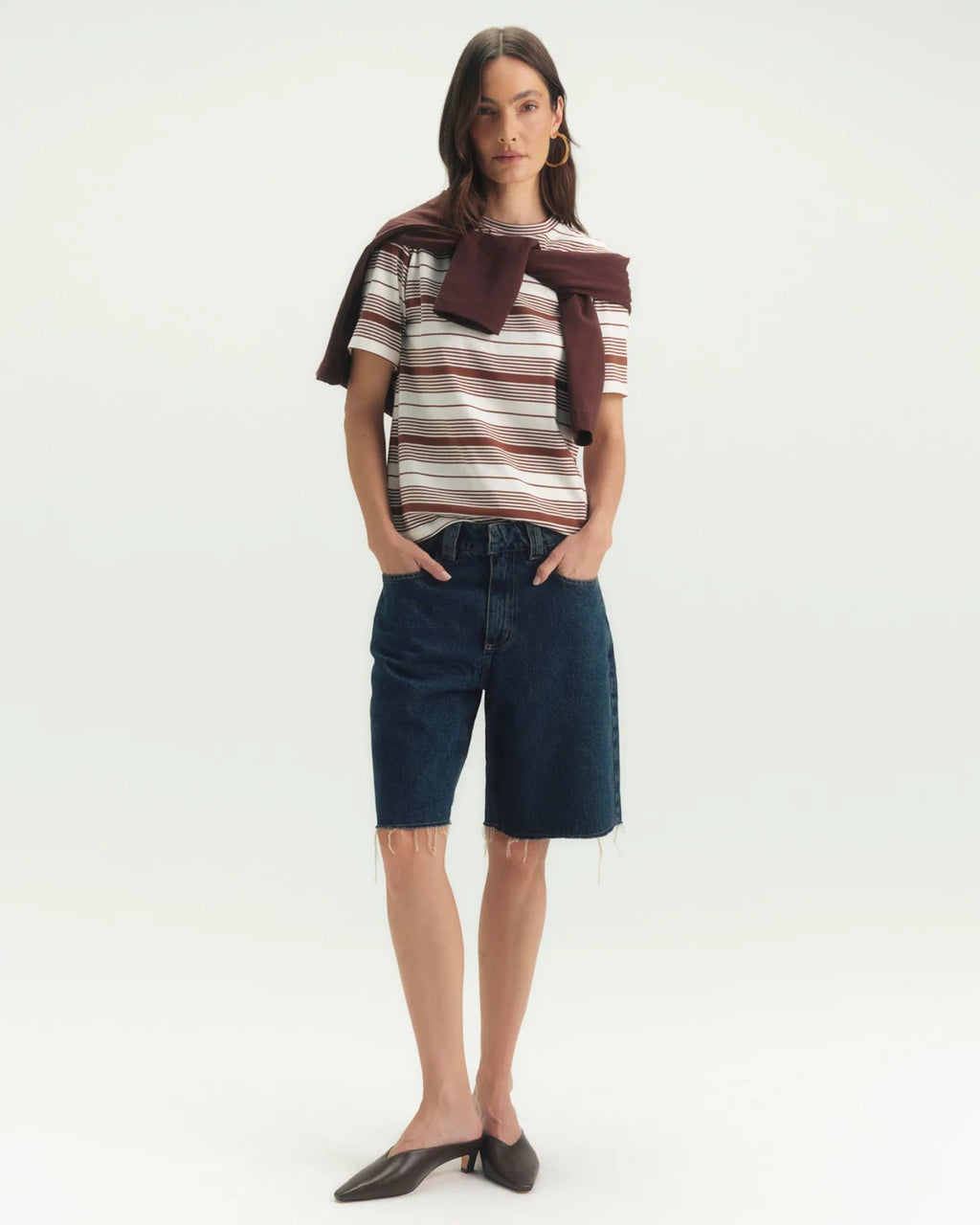 Camiseta Fio Tinto New Comfort Listra Avelã CAMYS
