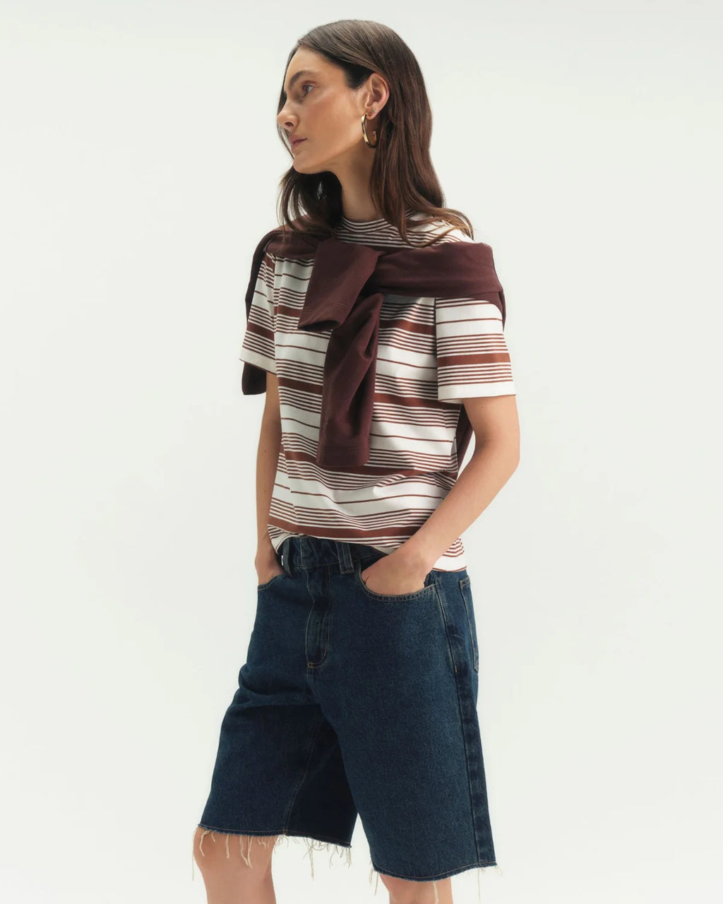 Camiseta Fio Tinto New Comfort Listra Avelã CAMYS