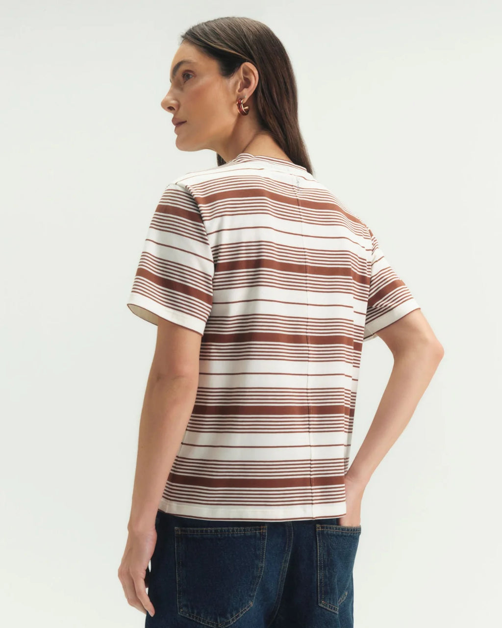 Camiseta Fio Tinto New Comfort Listra Avelã CAMYS