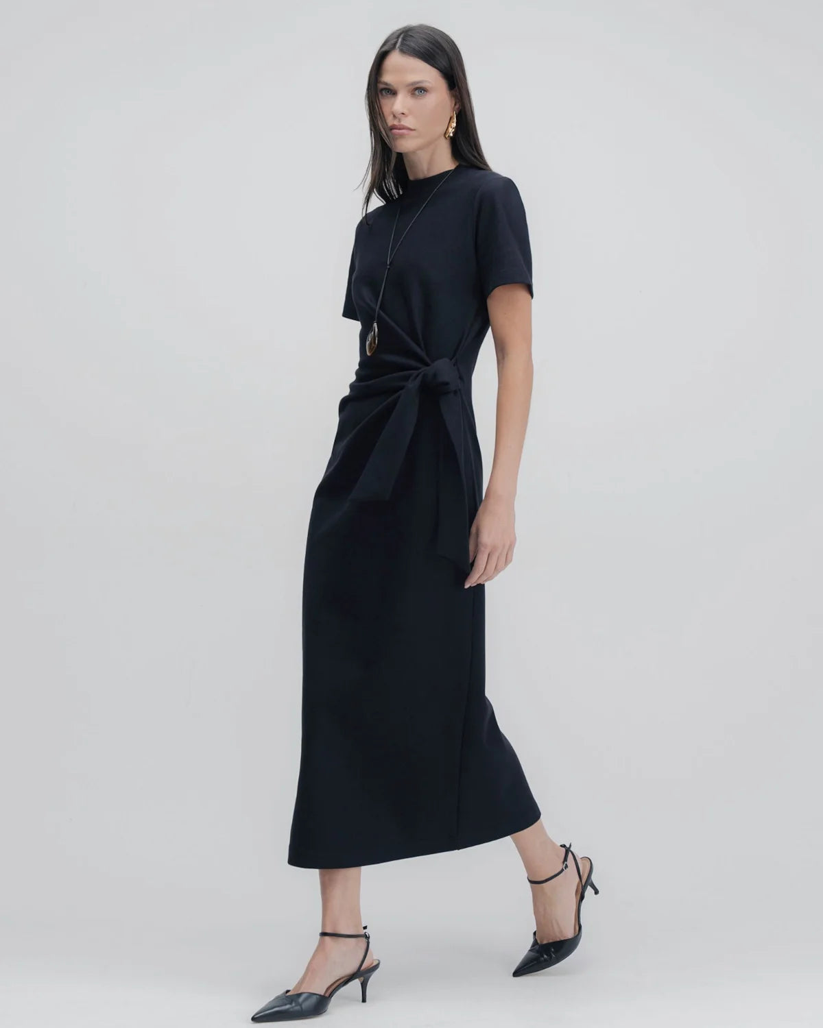 Vestido Midi Flow Preto CAMYS