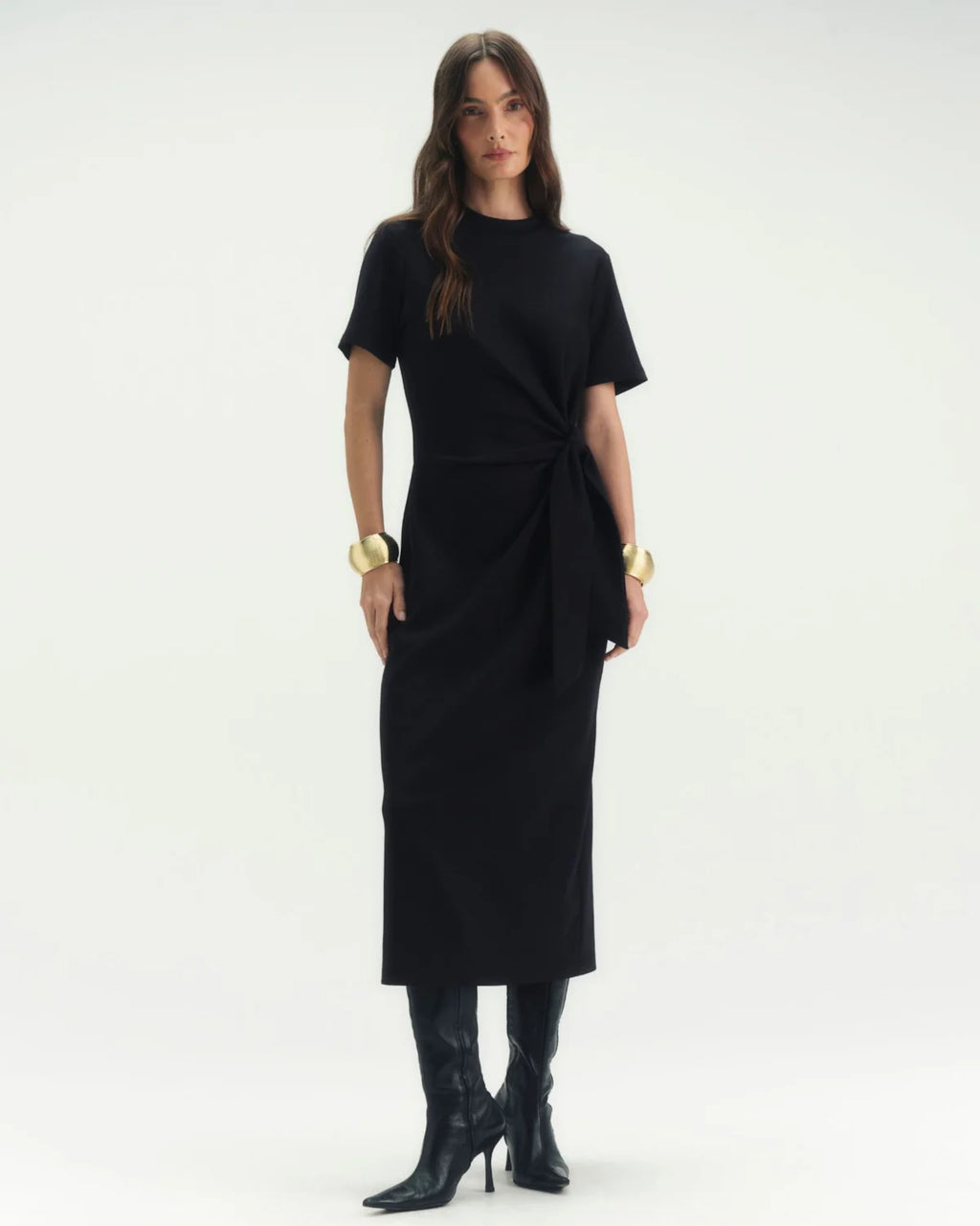 Vestido Midi Flow Preto CAMYS