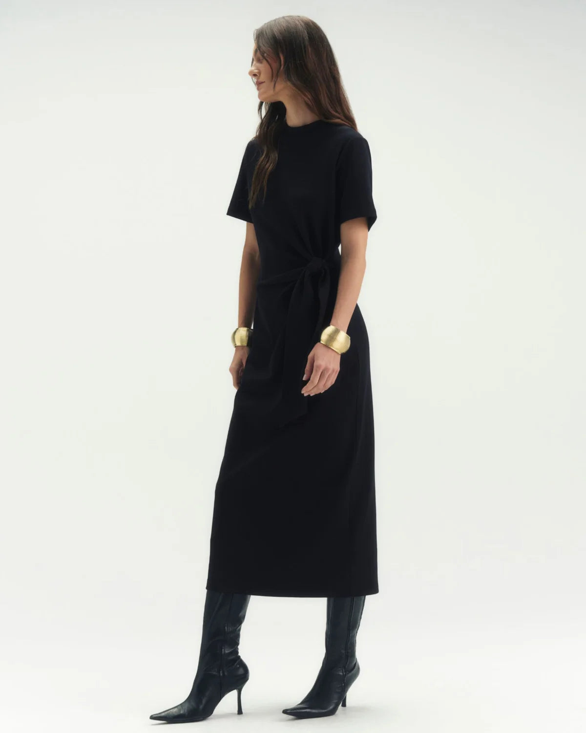 Vestido Midi Flow Preto CAMYS