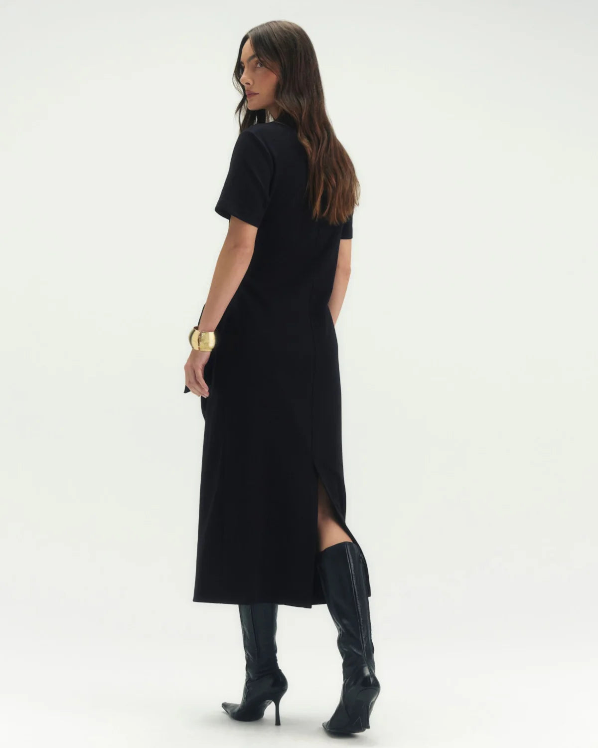 Vestido Midi Flow Preto CAMYS