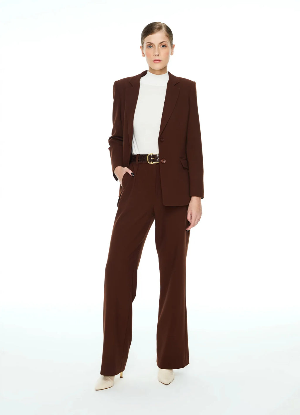 Calça Talita Marrom Carol Bassi