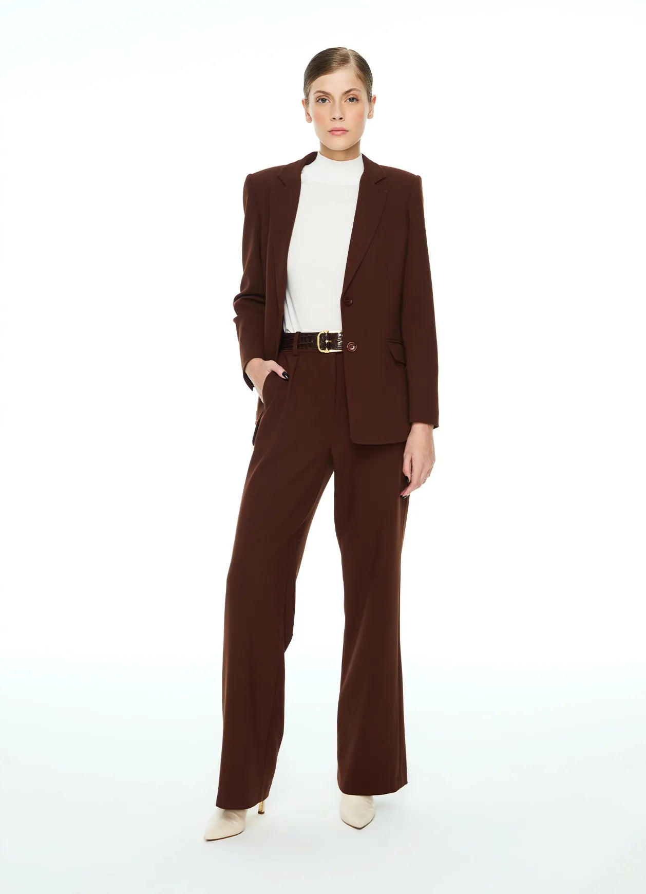 Calça Talita Marrom Carol Bassi