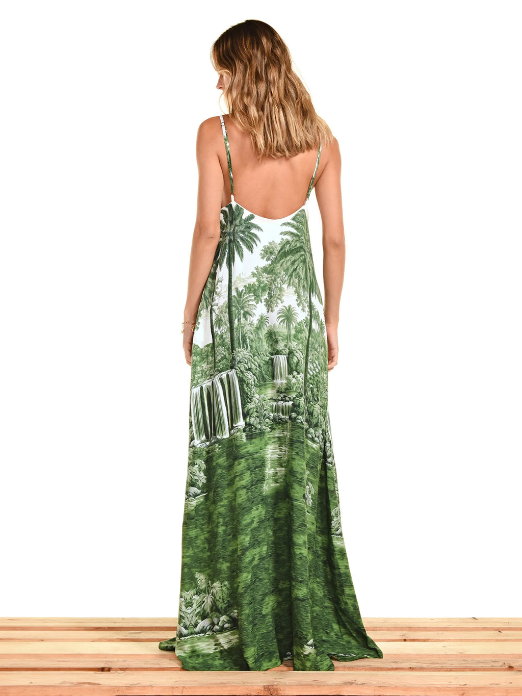 Vestido Longo Mata Verde Triya