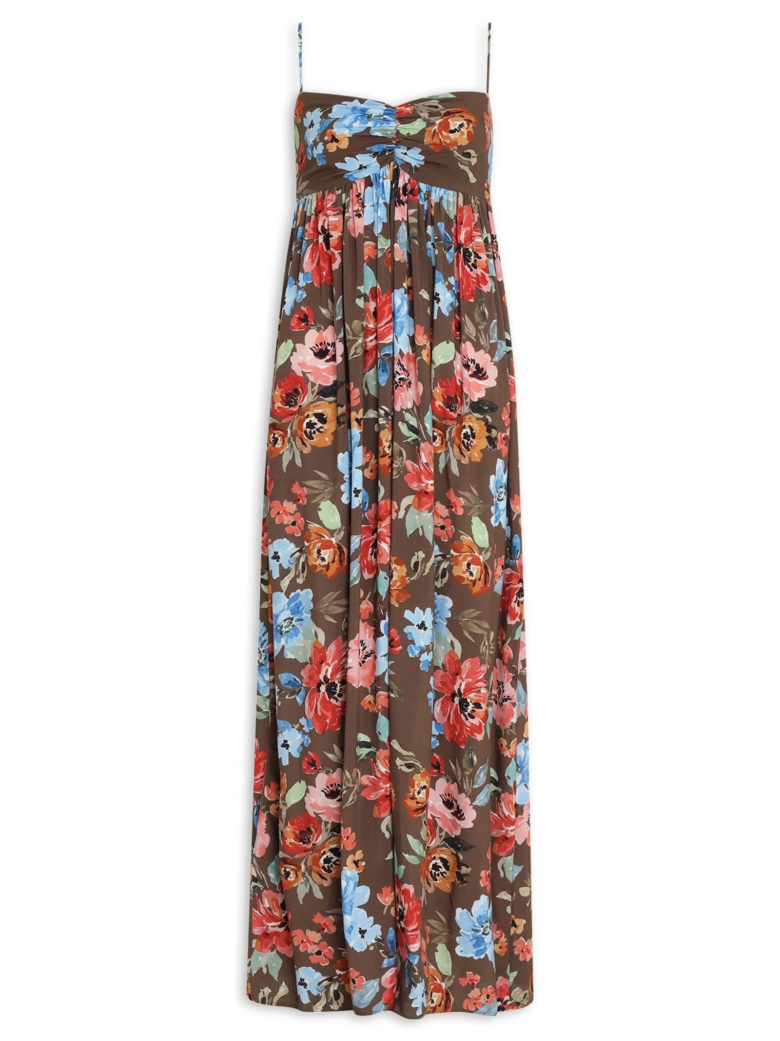 Vestido Thalita Floral Brown TRIYA