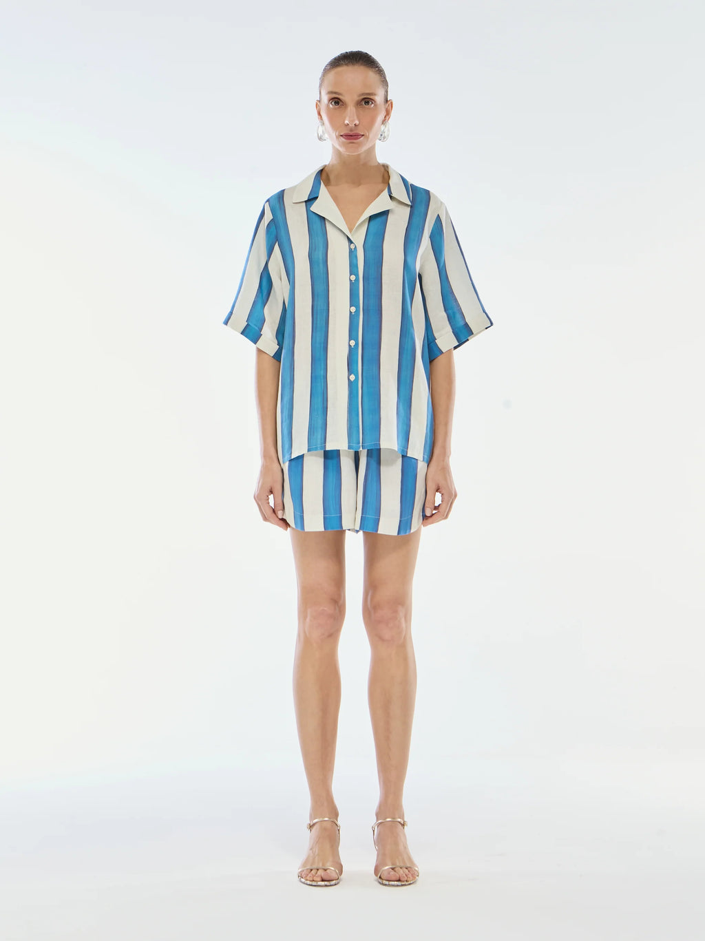 CAMISA LINHO LISTRAS DOMINUS YUKIO