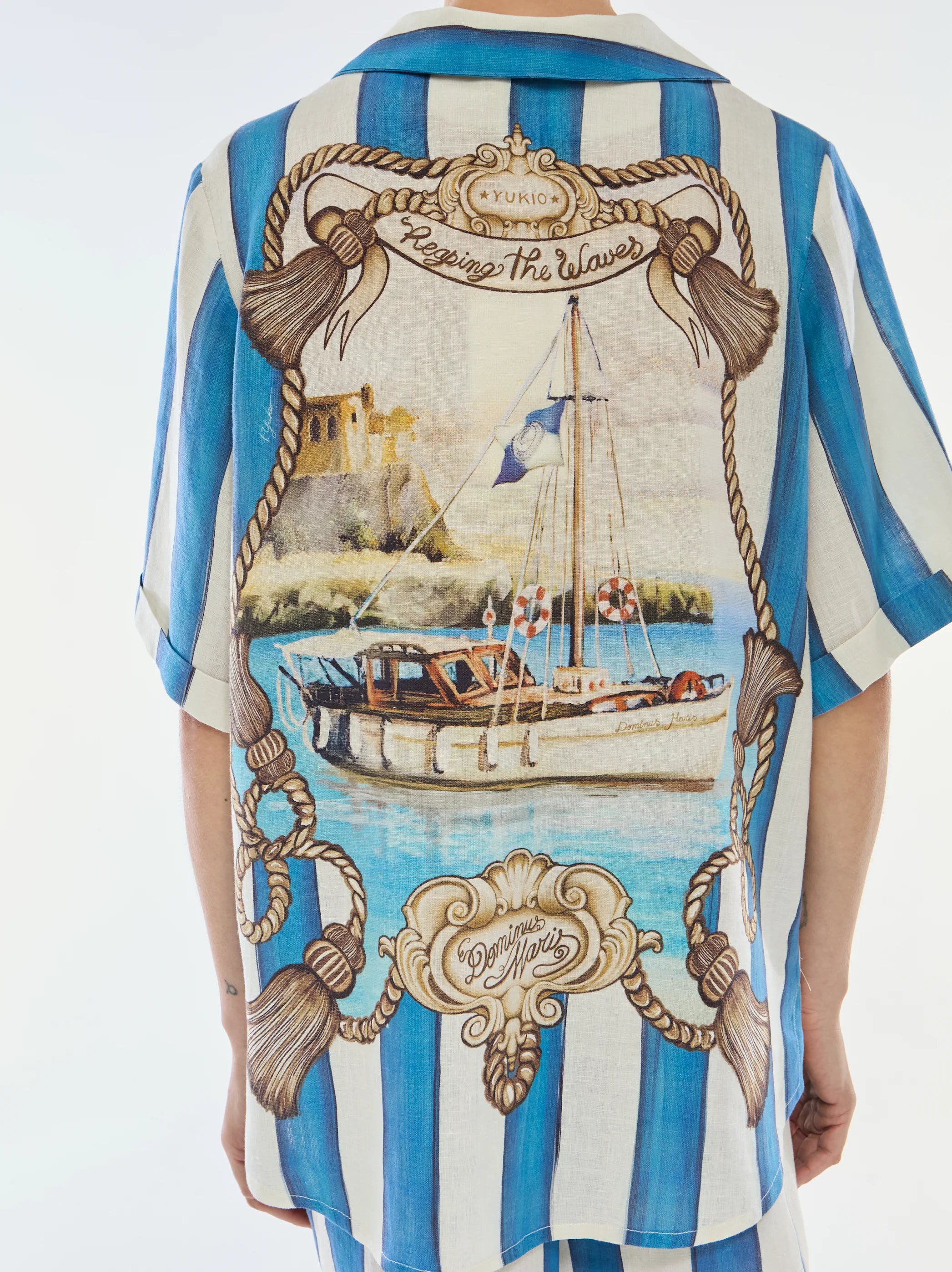 CAMISA LINHO LISTRAS DOMINUS YUKIO