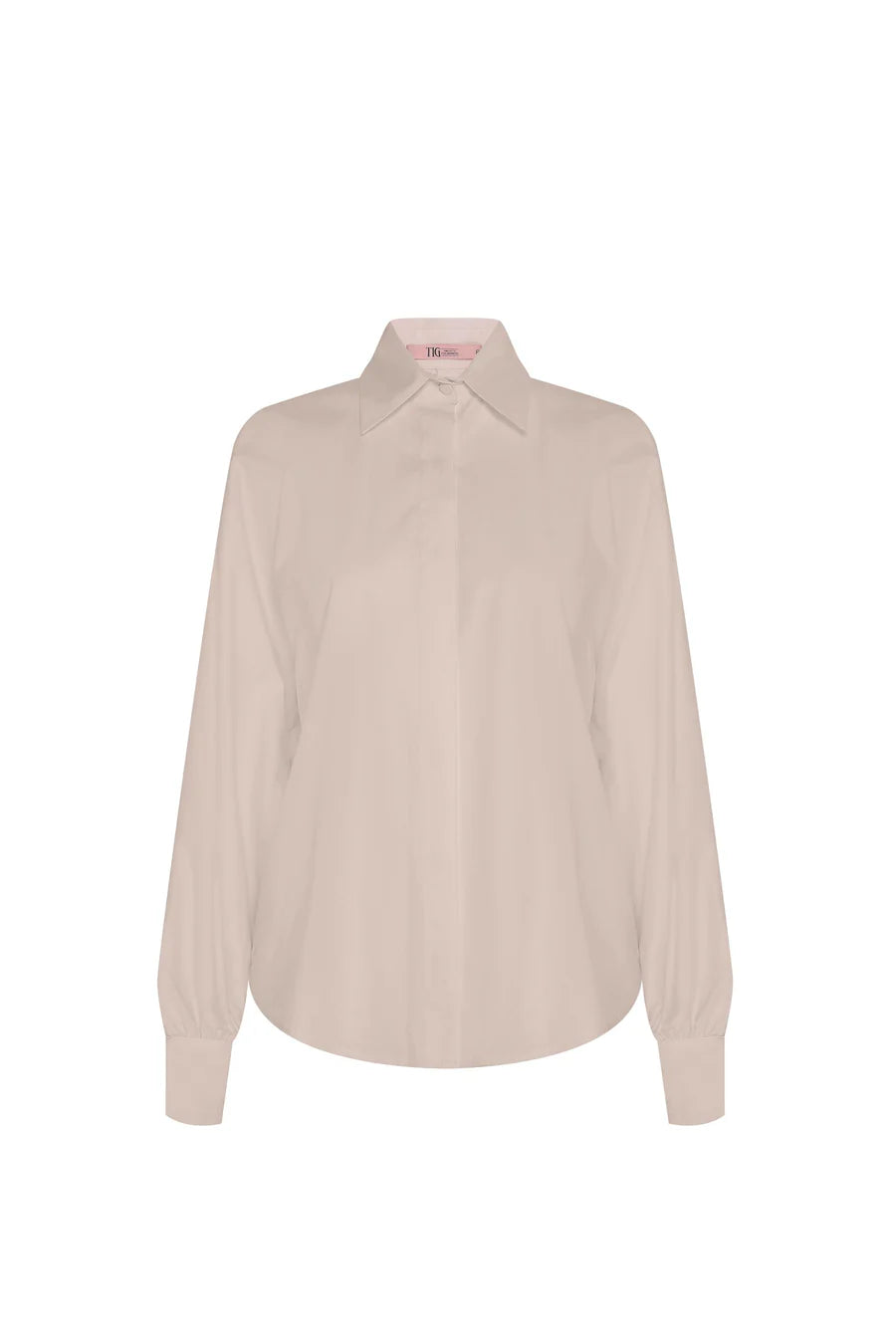CAMISA MANGA AMPLA TRICOLINE BEGE TIG