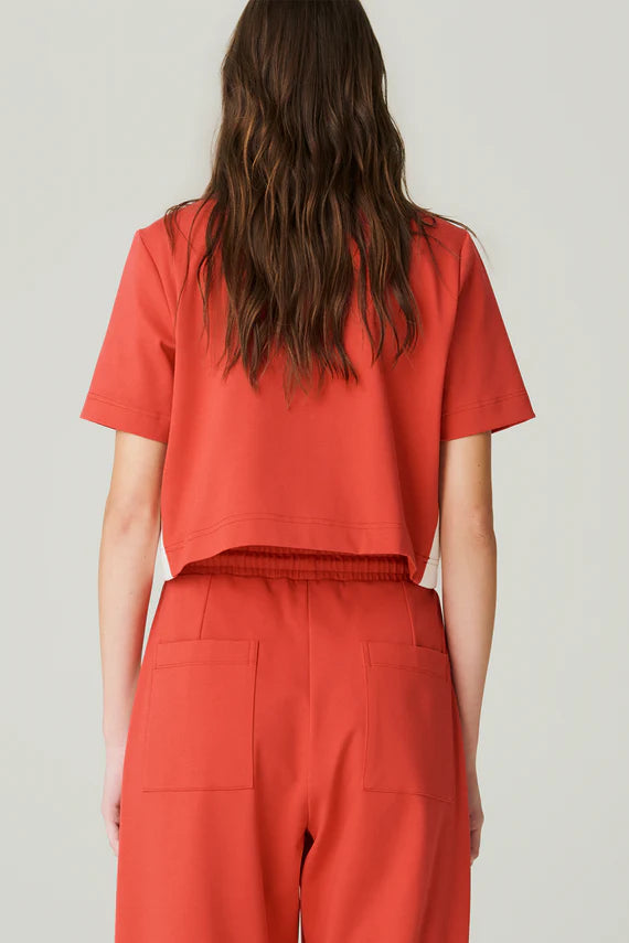 BLUSA MALHA FAIXA VERMELHO/ OFF WHITE HOOD MOOD