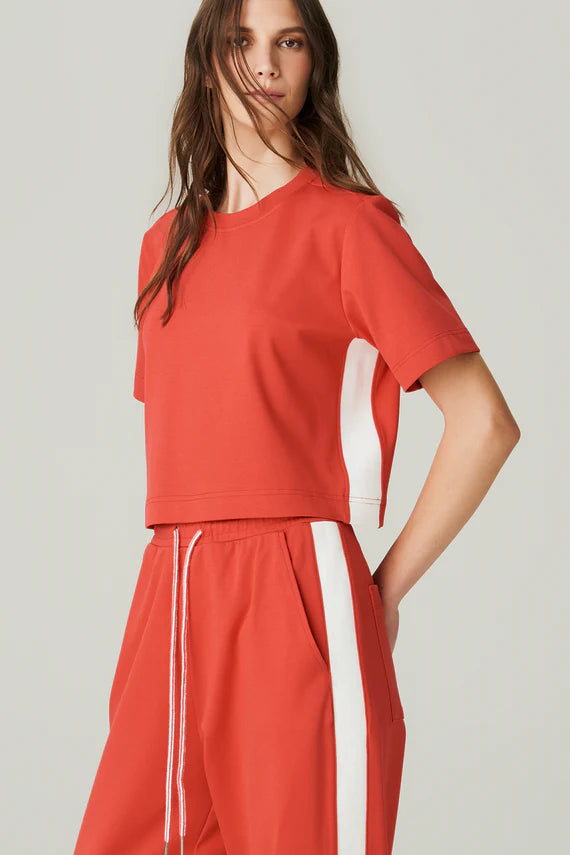 BLUSA MALHA FAIXA VERMELHO/ OFF WHITE HOOD MOOD