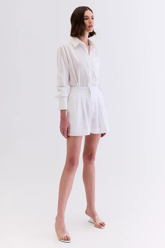 CAMISA LINHO COM SARJA BRANCO HOODMOOD