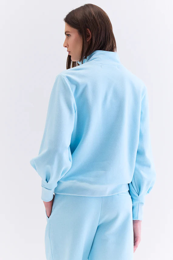 HOODIE GOLA ZIPER AZUL CLARO HOODMOOD