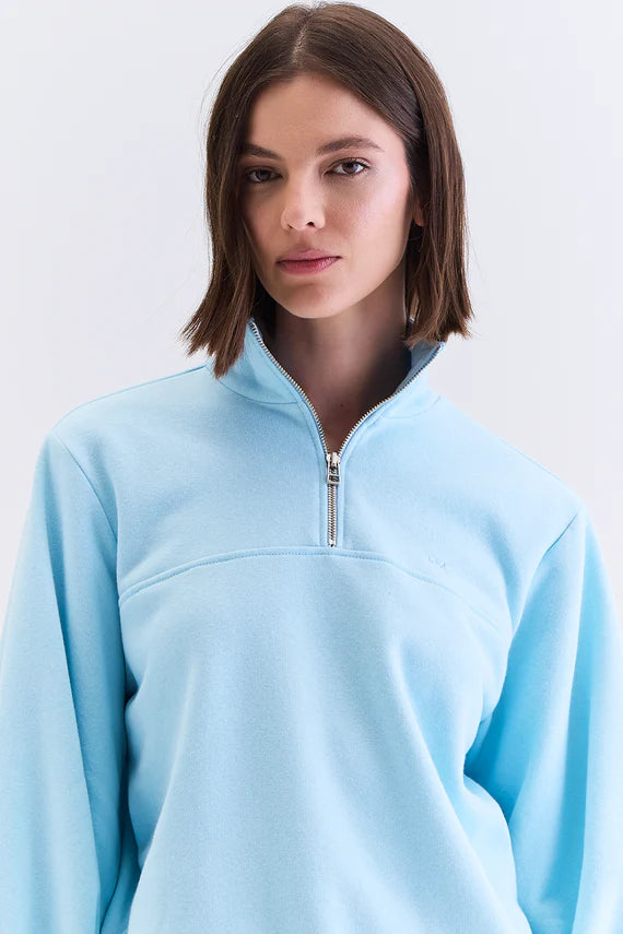 HOODIE GOLA ZIPER AZUL CLARO HOODMOOD