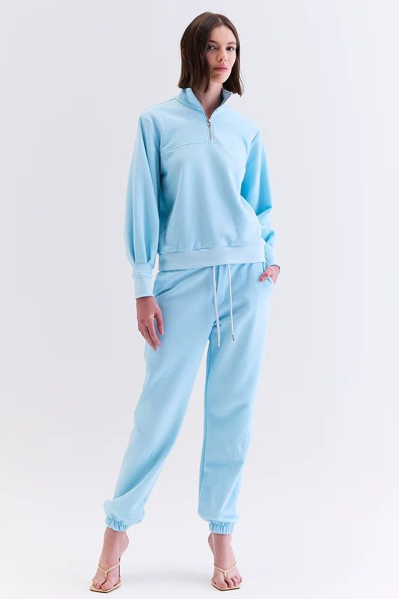 HOODIE GOLA ZIPER AZUL CLARO HOODMOOD