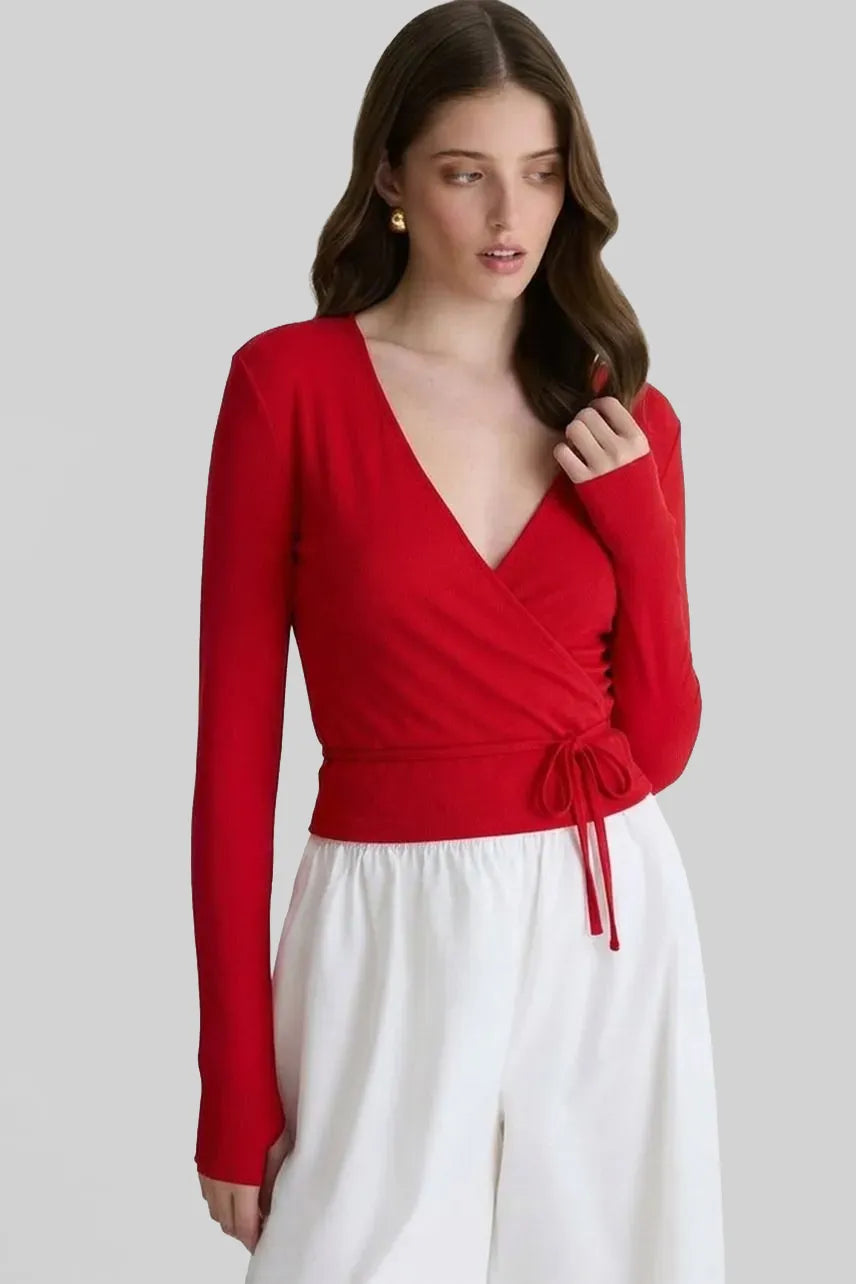 Blusa Cachquere Lari NV - Vermelho Salsa