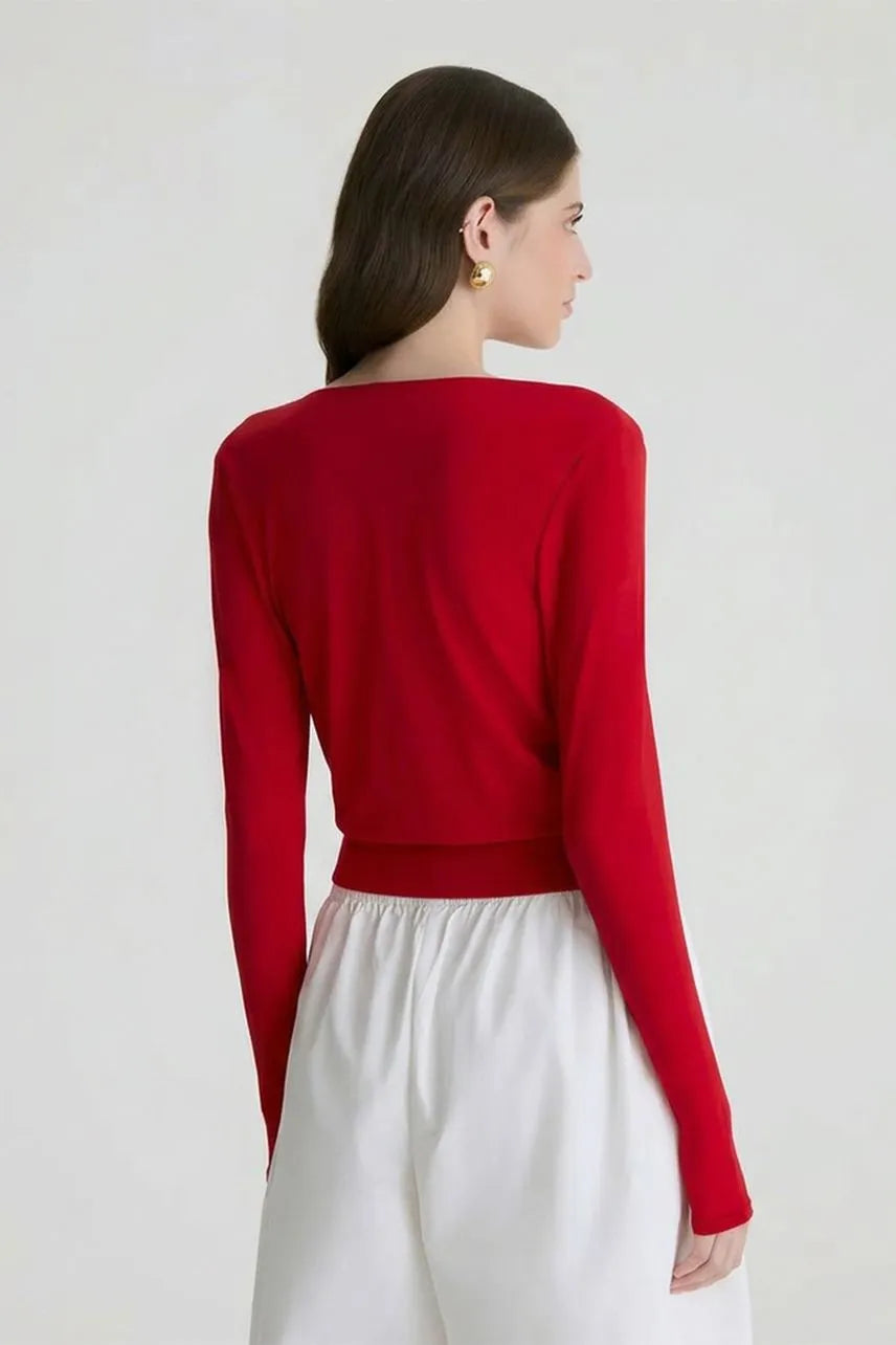 Blusa Cachquere Lari NV - Vermelho Salsa