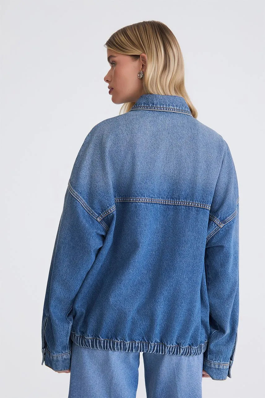 Jaqueta Jeans Thais NV - Jeans Médio Escuro