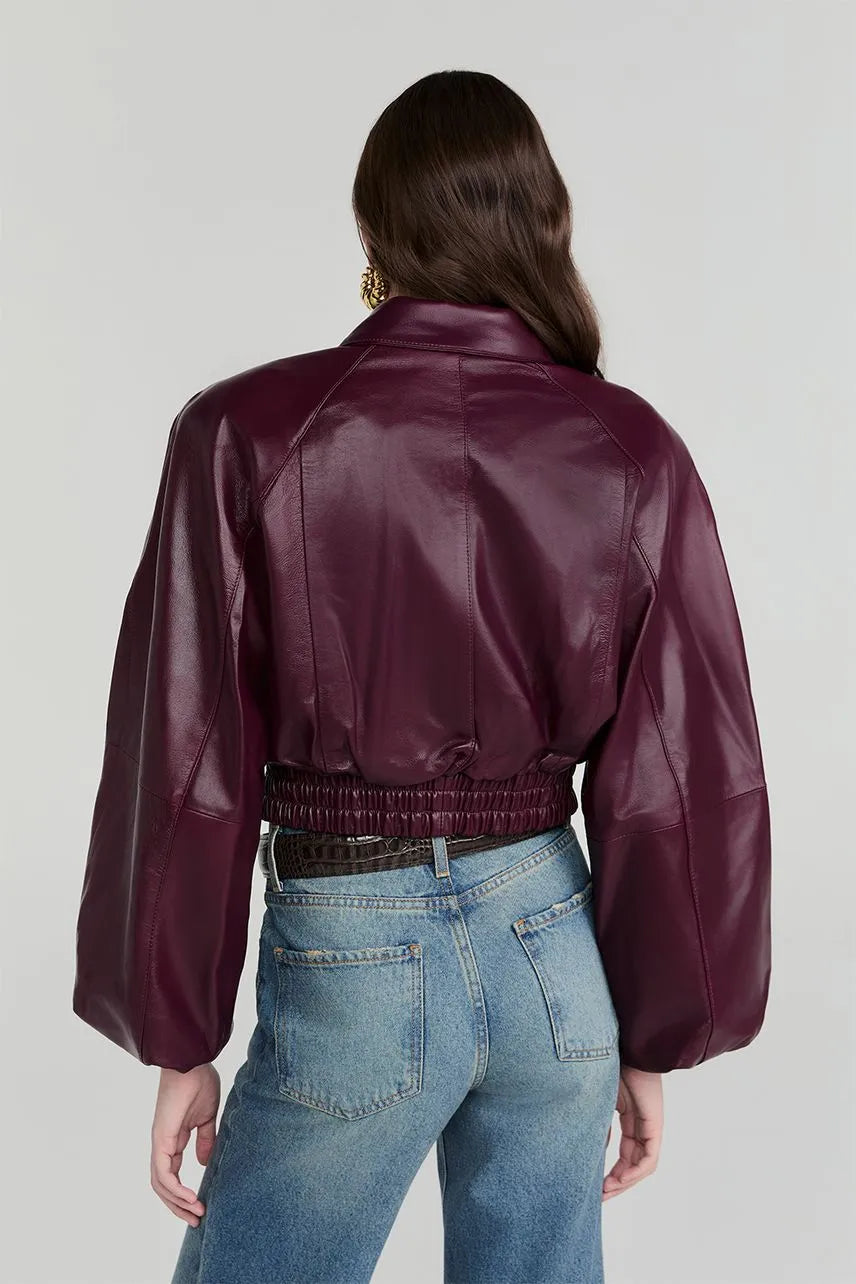 Jaqueta Couro Frida - Roxo Berry NV