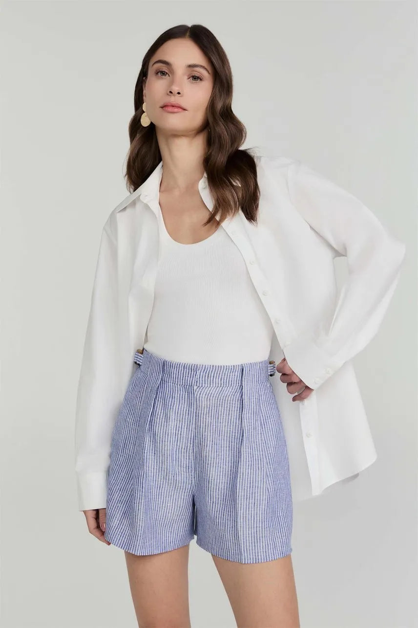 Short Gigi - Azul Denim/ Off White