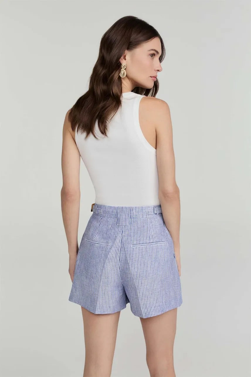 Short Gigi - Azul Denim/ Off White
