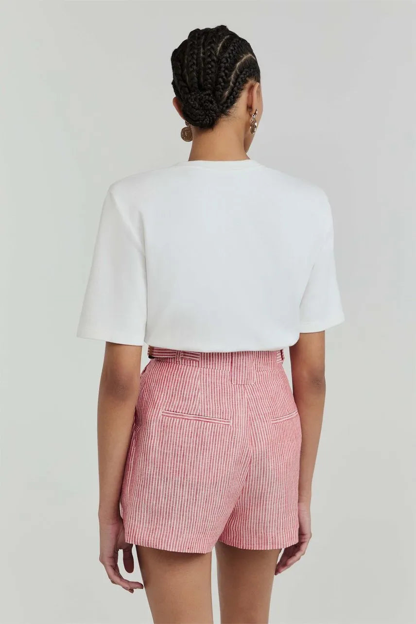Short Gigi - Vermelho Salsa/ Off White NV
