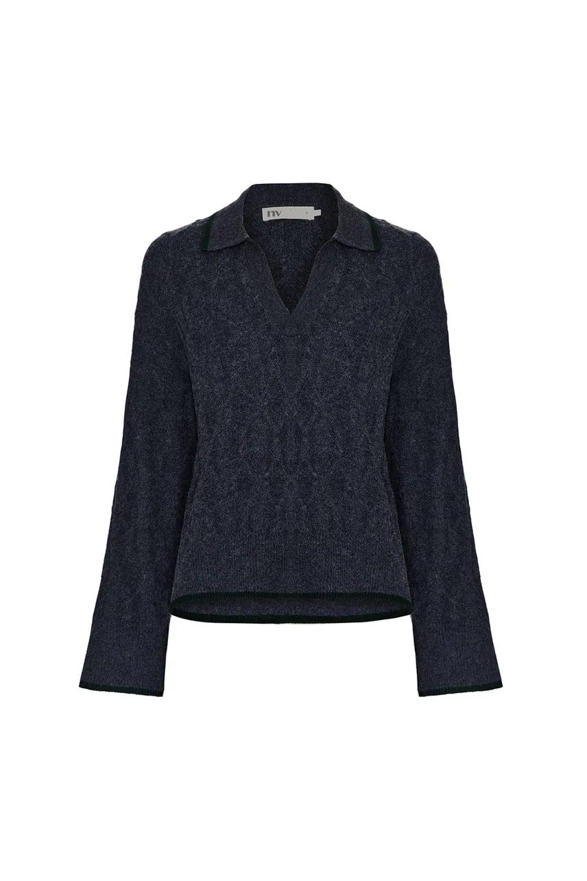 Blusa Tricot Alegra NV - Azul Denim