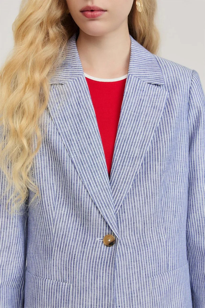 Blazer Gigi - Azul Denim/ Off White