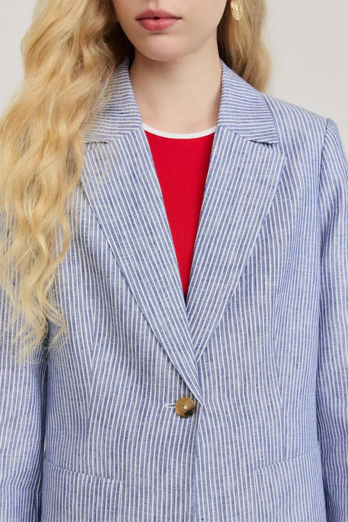 Blazer Gigi - Azul Denim/ Off White