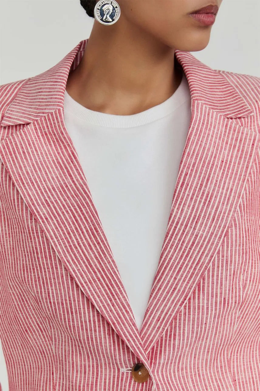 Blazer Gigi - Vermelho Salsa/ Off White