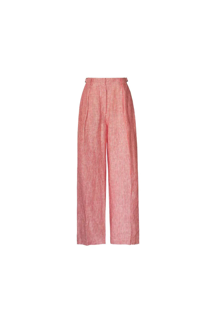 Calça Gigi - Vermelho Salsa/ Off White