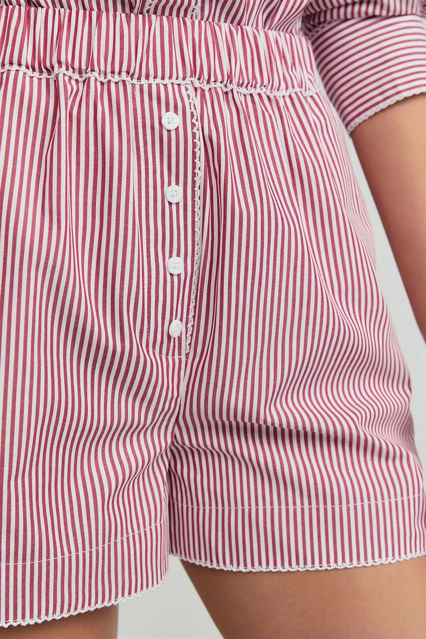 Short Hannah - Vermelho/Branco