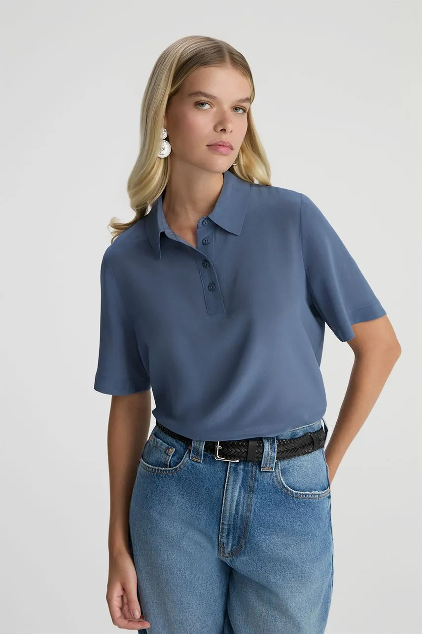 Blusa Polo Seda Ayana NV