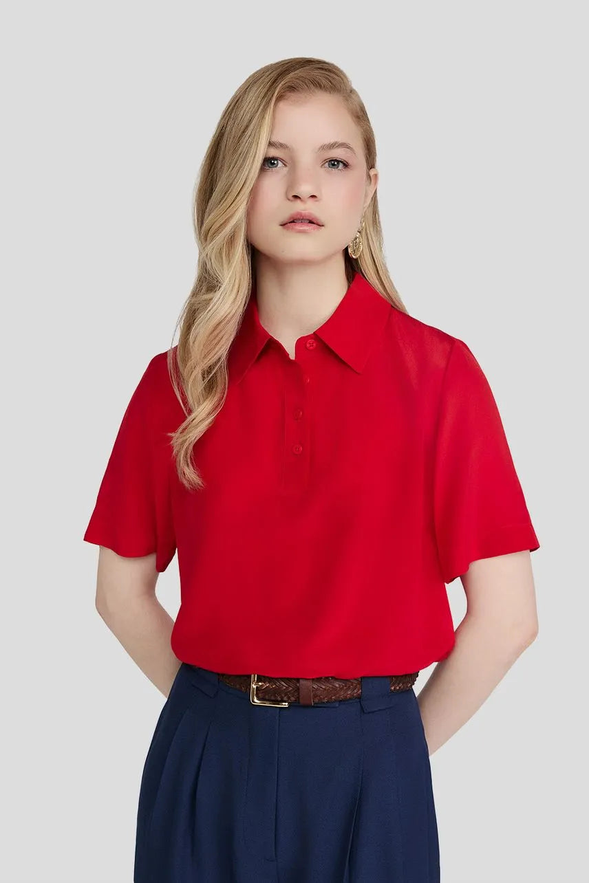Blusa Polo Seda Ayana NV