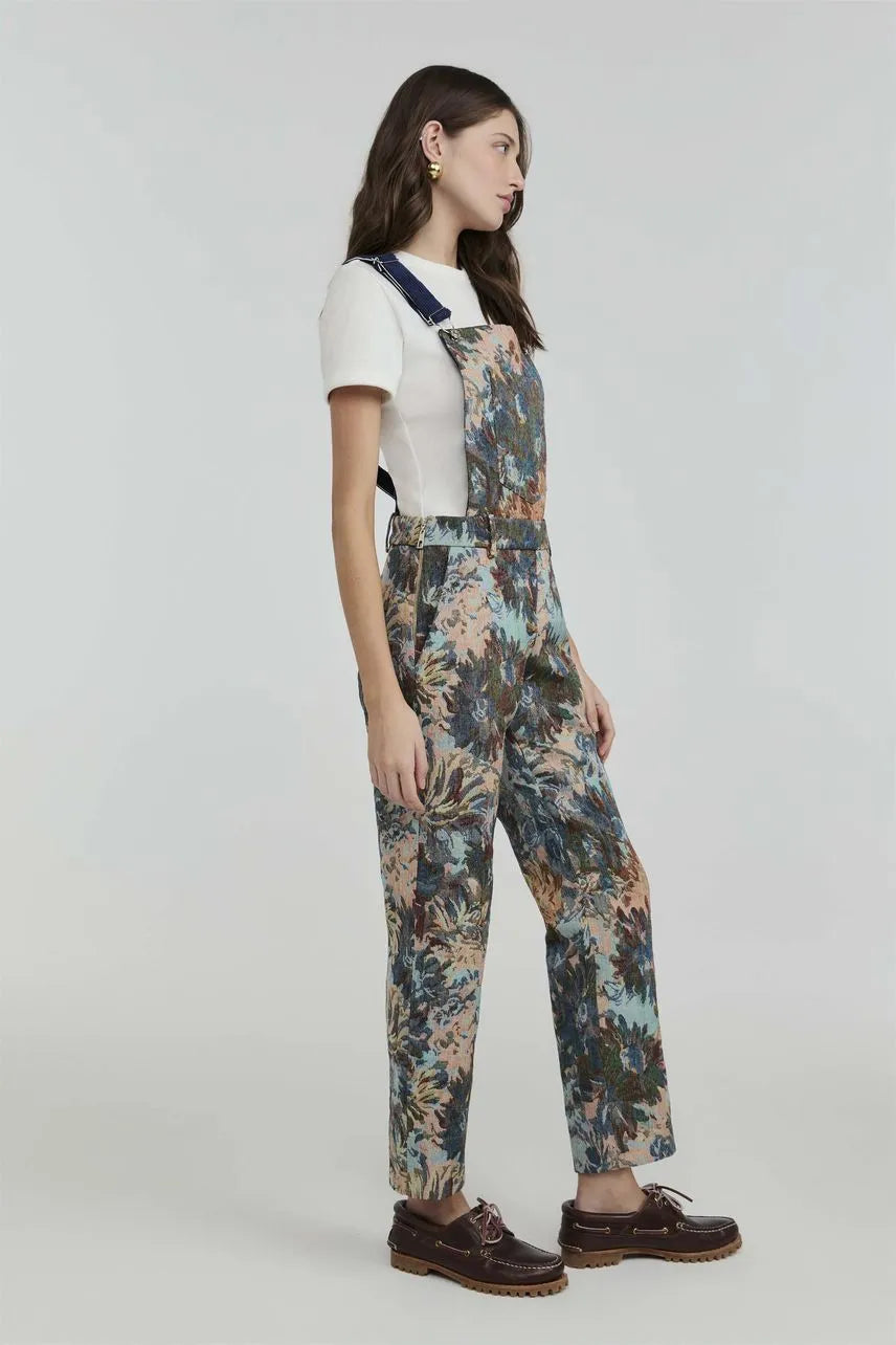 Jardineira Flora - Azul Denim NV