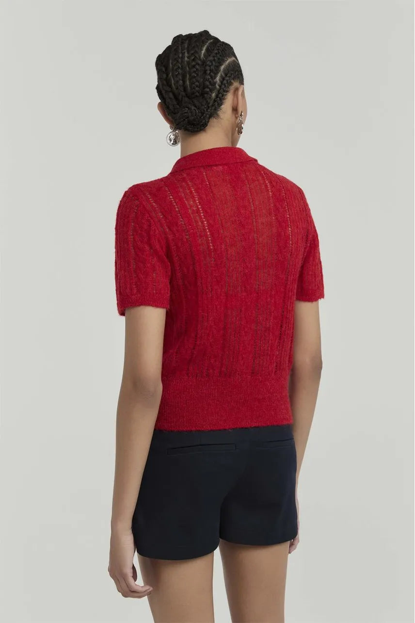 Blusa Polo Tricot Manga Curta Cintia NV