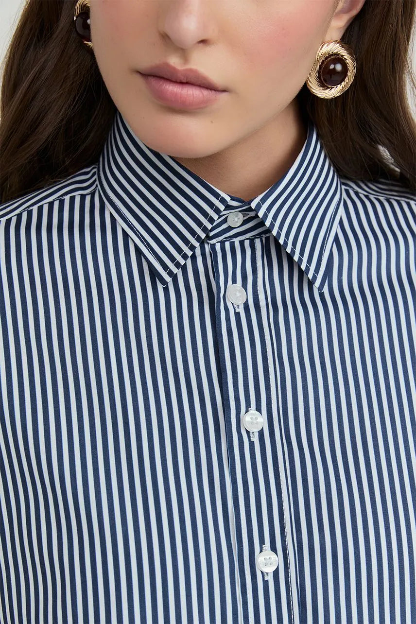 Camisa Listras Charlotte NV - Listras Azul Retro