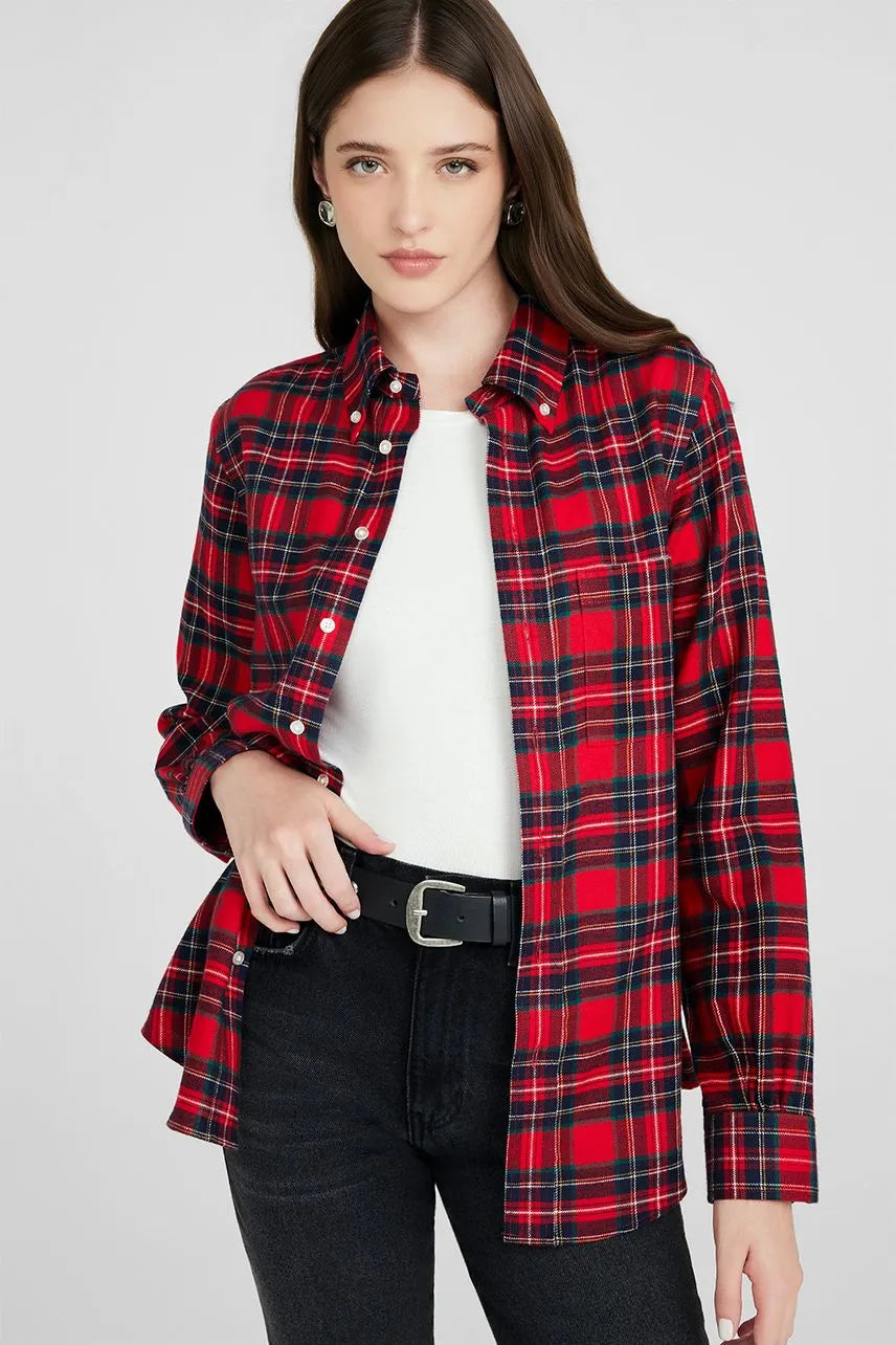 Camisa Madalena - Xadrez Verm/Verde NV