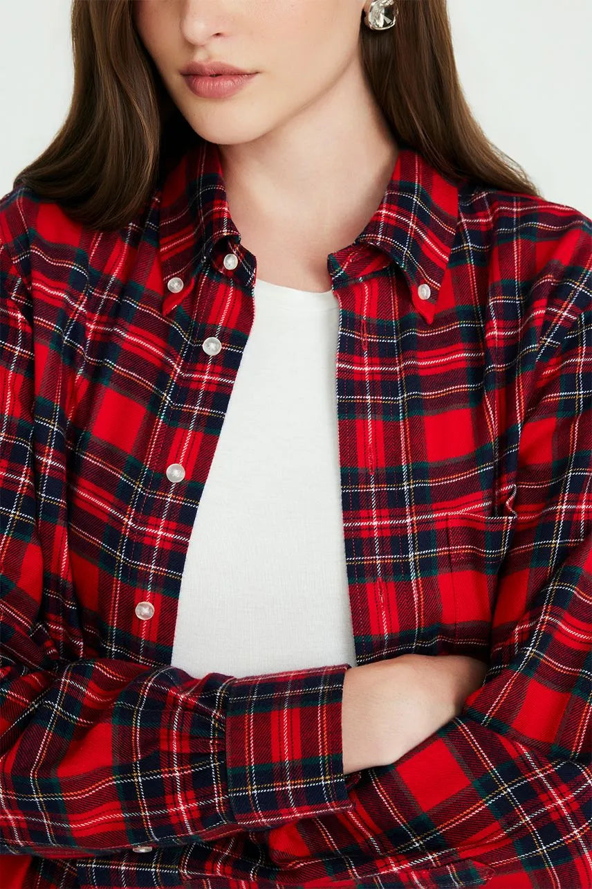 Camisa Madalena - Xadrez Verm/Verde NV