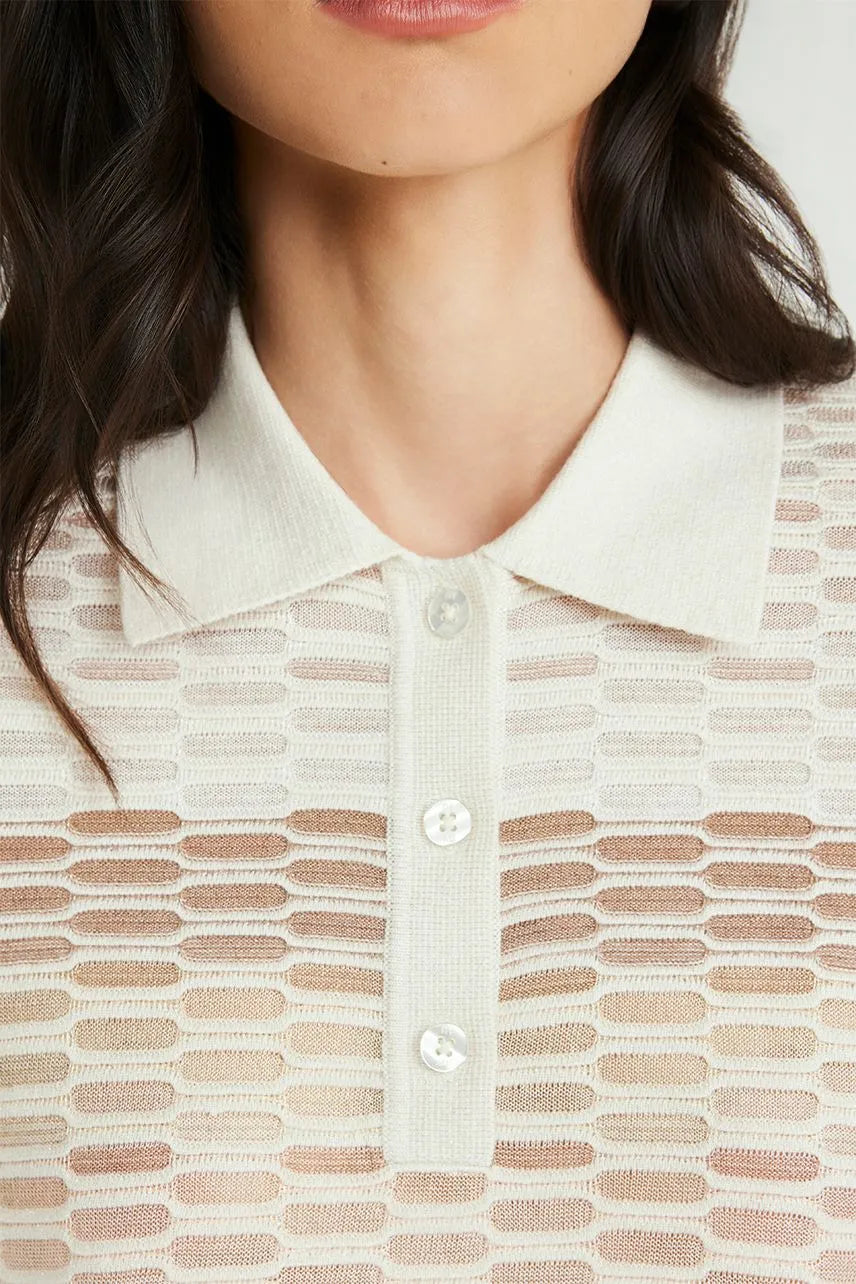 Blusa Polo Tricot Geovana - Bege Dust NV