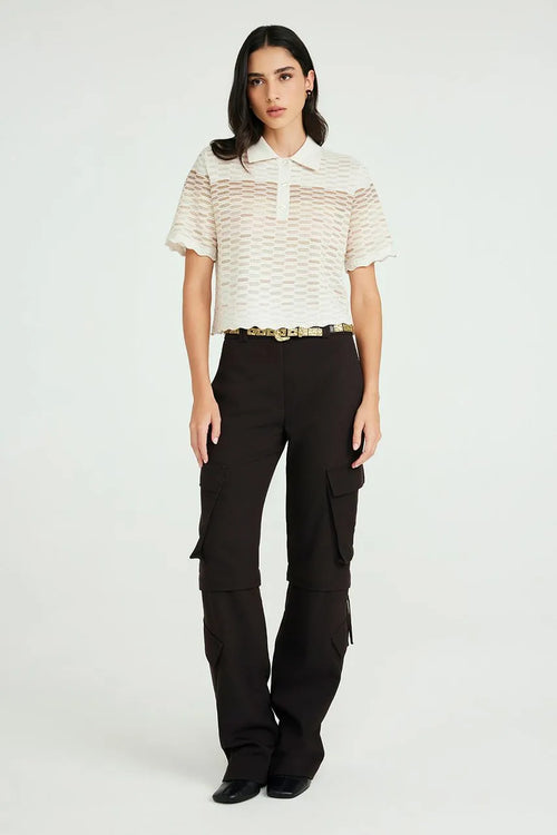 Blusa Polo Tricot Geovana - Bege Dust NV