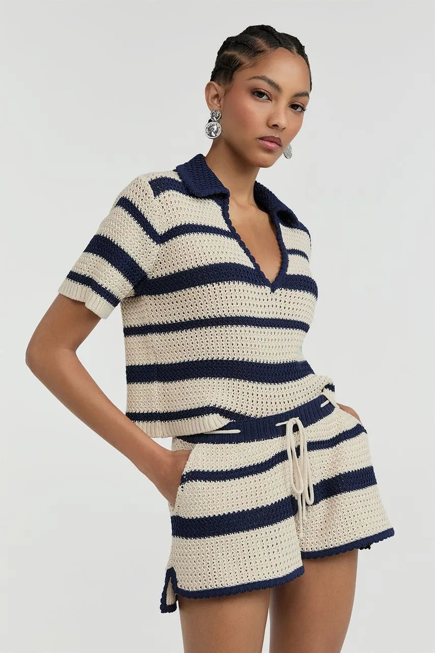 Short Tricot Aurora NV - Azul Retro