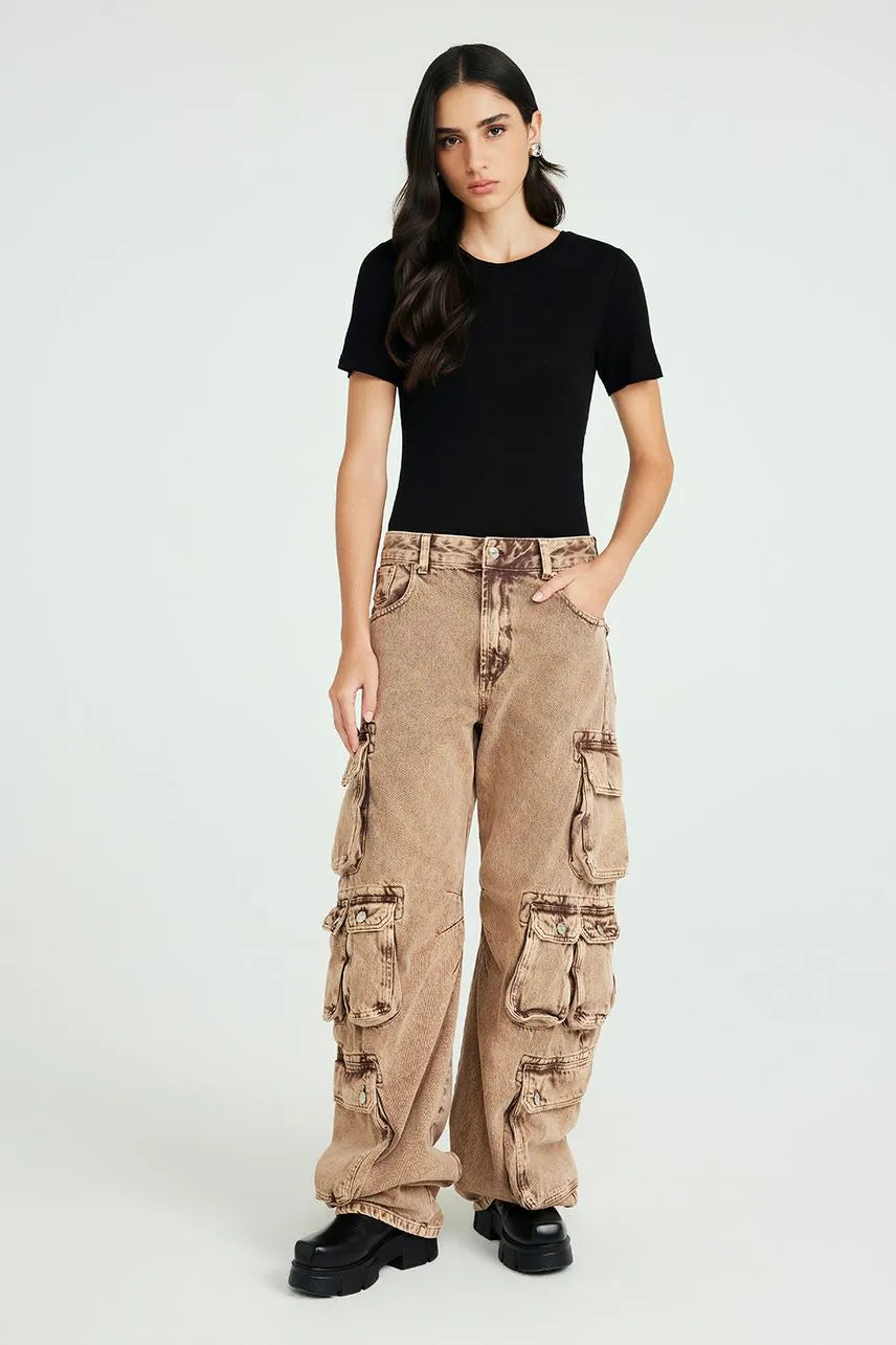 Calça Jeans Audrey - Bege Khaki NV