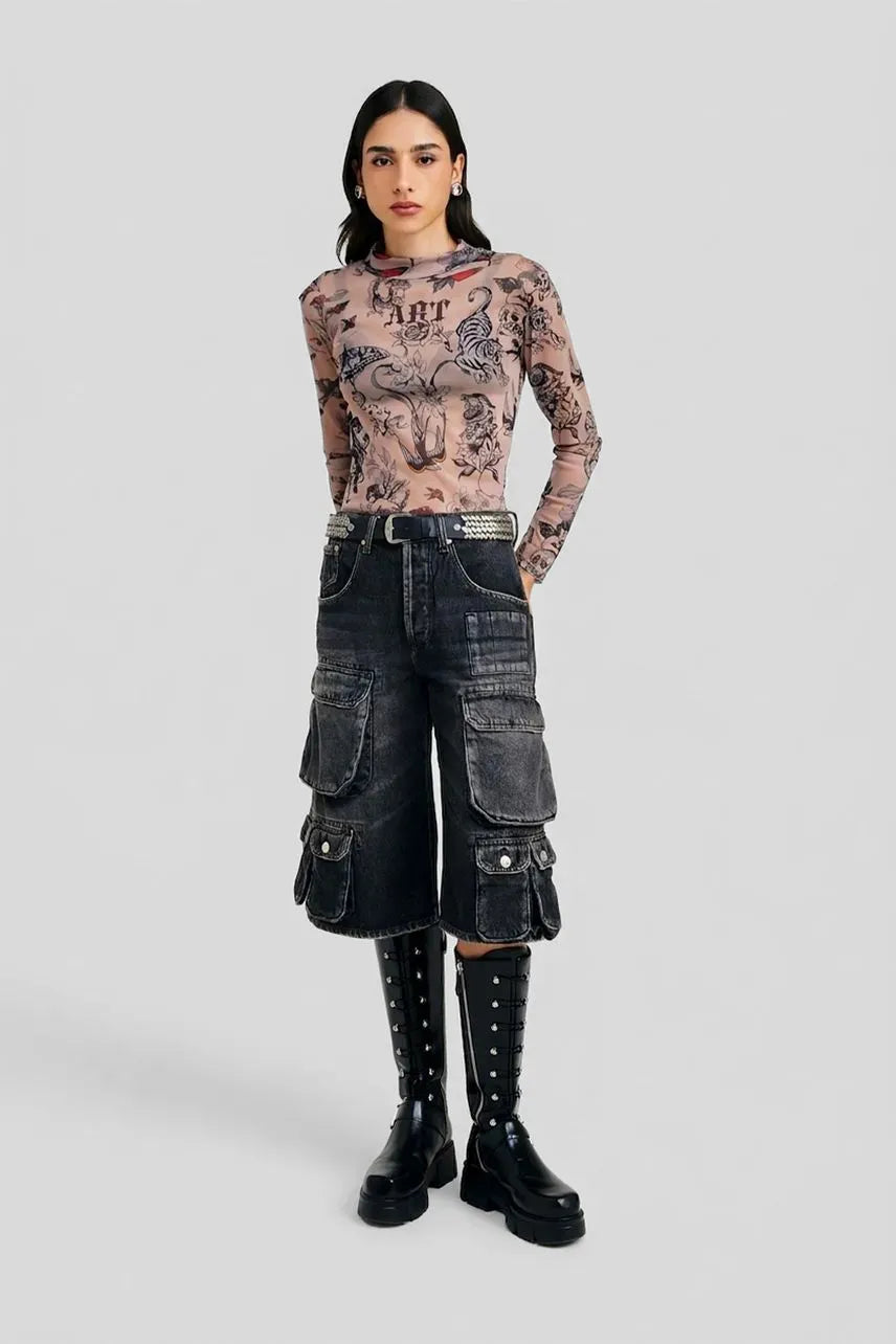 Bermuda Jeans Joana NV - Jeans Stoned Black