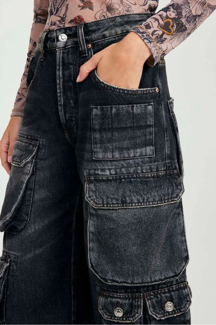 Bermuda Jeans Joana NV - Jeans Stoned Black